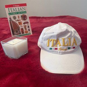 White Italia baseball cap hat